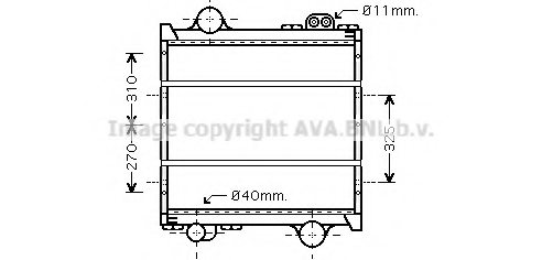 PRASCO RE2040 Radiator, engine cooling